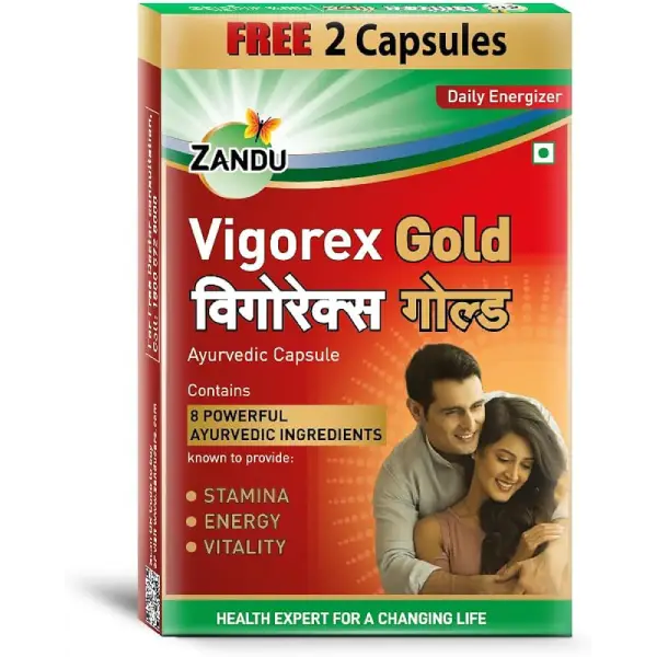 Zandu Vigorex Gold Capsule | Manages Stress & Builds Energy & Stamina